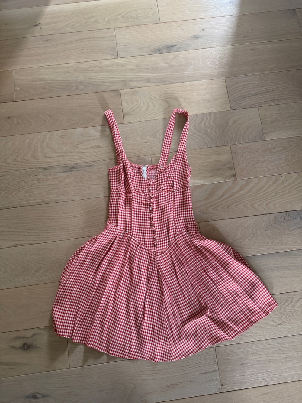 Reformation red gingham dress